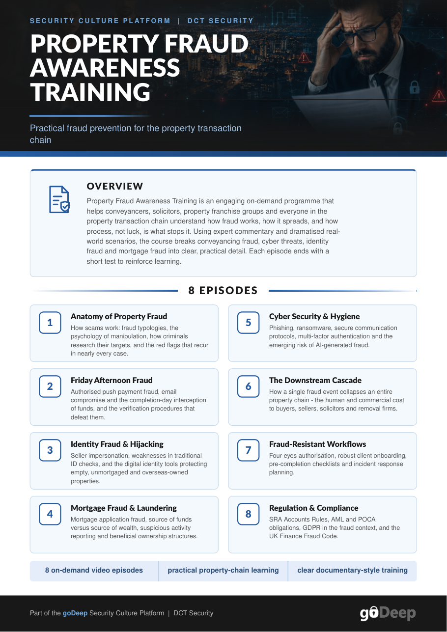 Property Fraud Awareness Training brochure cover